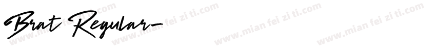 Brat Regular字体转换